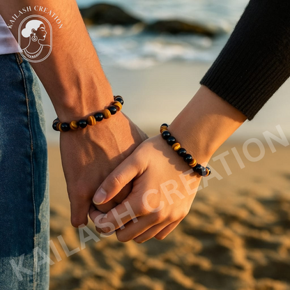 Hematite & Black Obsidian Triple Protection Bracelet for Men & Women