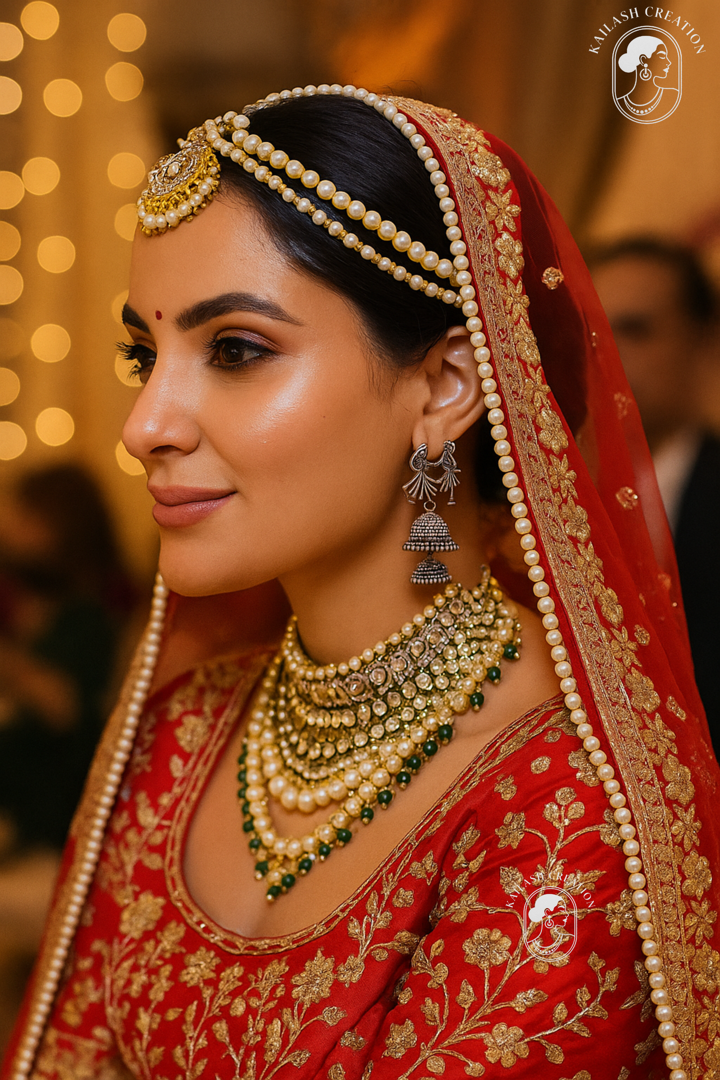 Dulha Dulhan Oxidized Silver Jhumki Earrings for Women