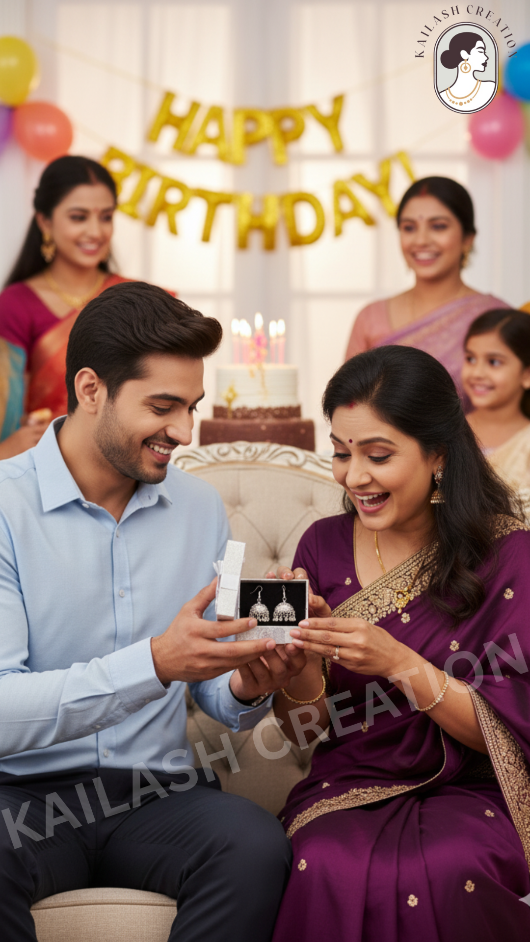 Oxidized Silver Jhumki Earrings for Women and Girls