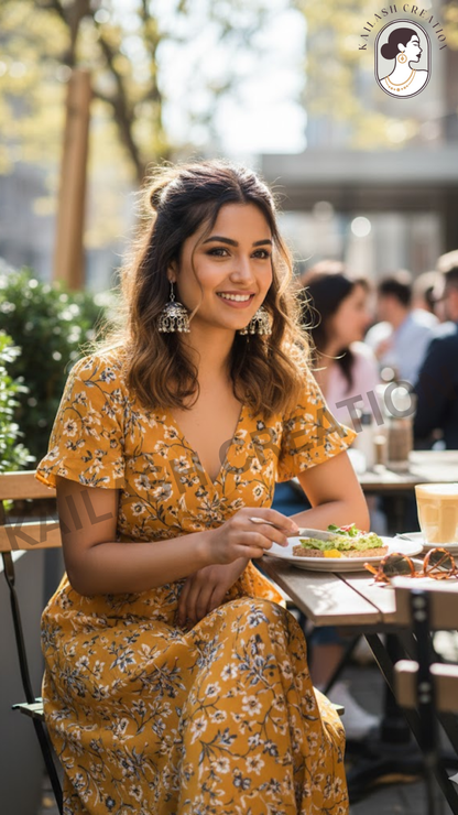 Oxidized Silver Jhumki Earrings for Women and Girls