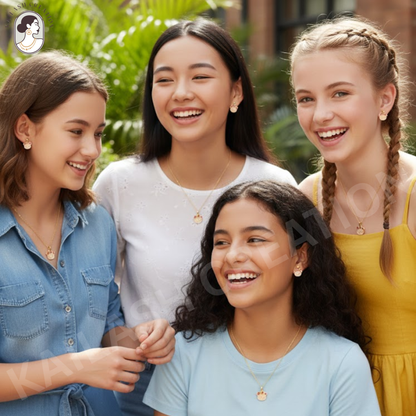 Cute Bear Pendant Necklace & Earring Set for Girls | Gold Plated Fashion Jewelry