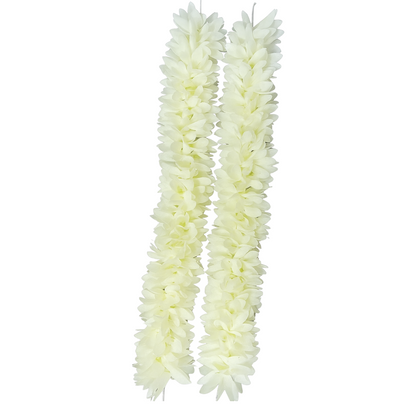 Reusable Artificial Mogra Flower Hair Gajra for Women - Off White - 15 Inches