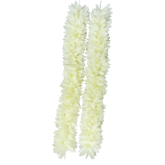 Reusable Artificial Mogra Flower Hair Garland for Women - Off White - 15 Inches