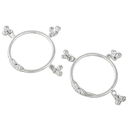 Silver Plated Baby Bracelet Pair for Kids and Newborns