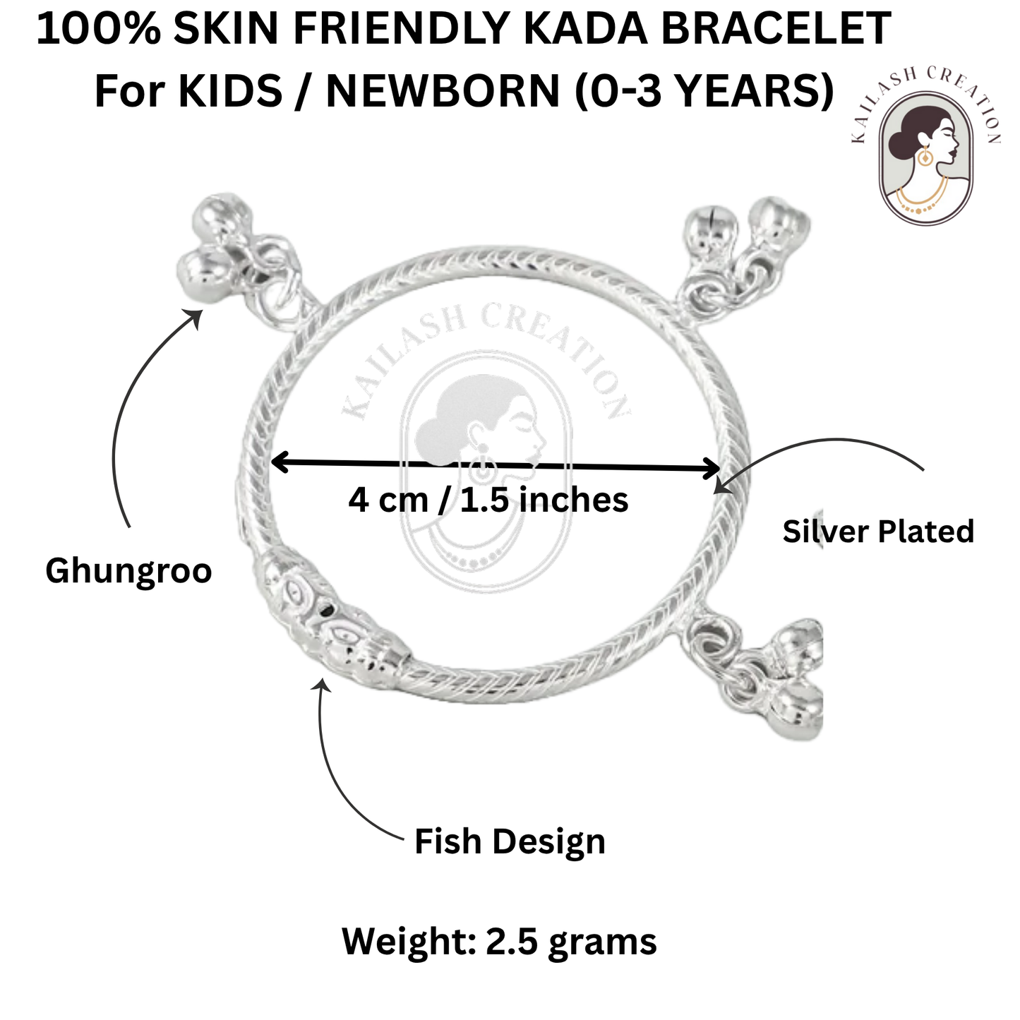 Silver Plated Baby Bracelet Pair for Kids and Newborns