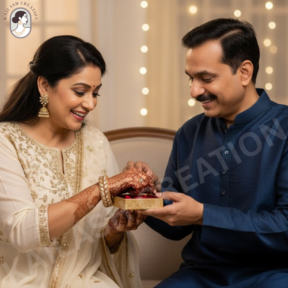 Gold Plated AD Designer Kada Bracelet Set for Women & Girls