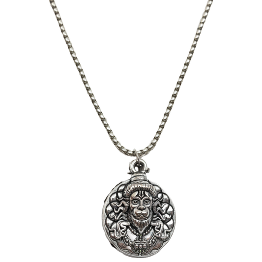Anti Tarnish Stainless Steel Mahabali Dev Face Hanuman Ji Pendant for Boys and Men