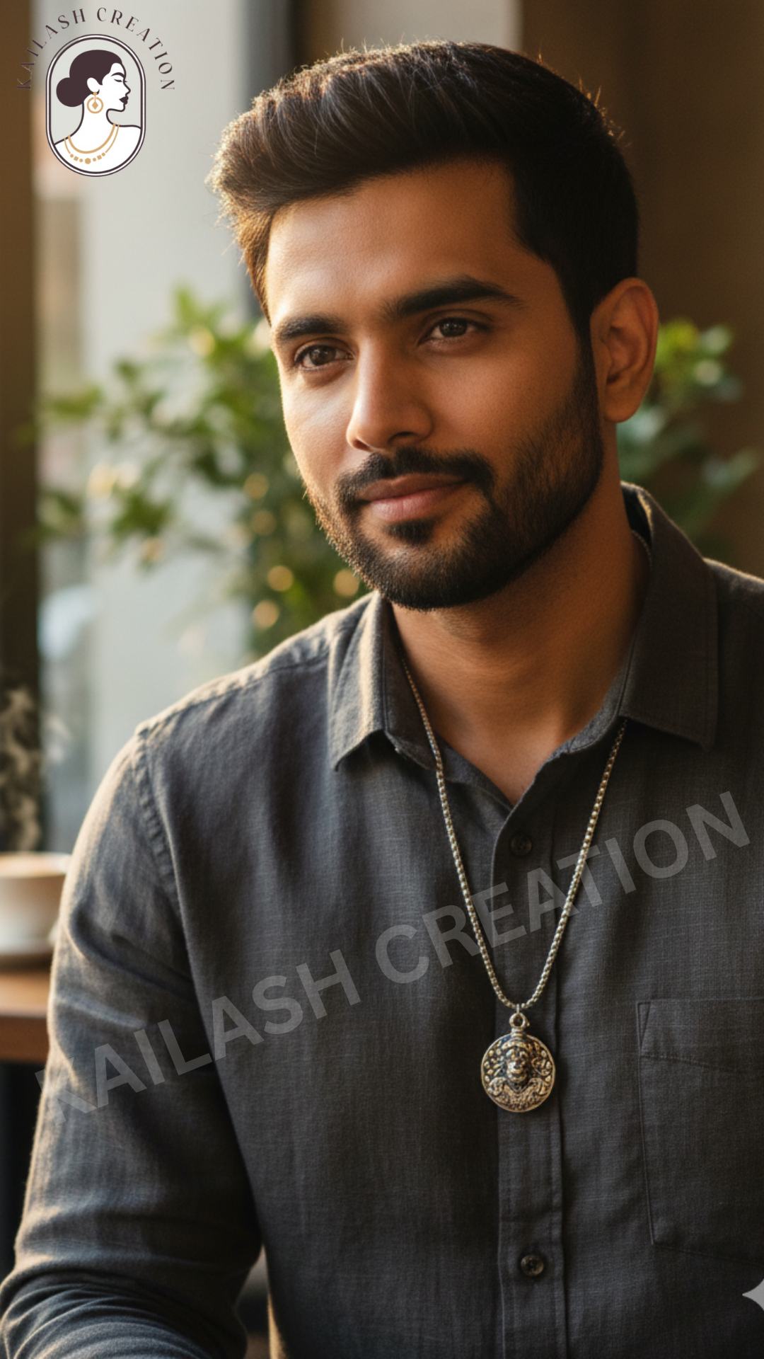 Anti Tarnish Stainless Steel Mahabali Dev Face Hanuman Ji Pendant for Boys and Men