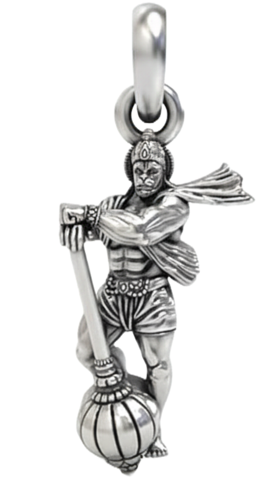 Anti Tarnish Stainless Steel Lord Mahabali Hanuman Ji Pendant for Boys and Men