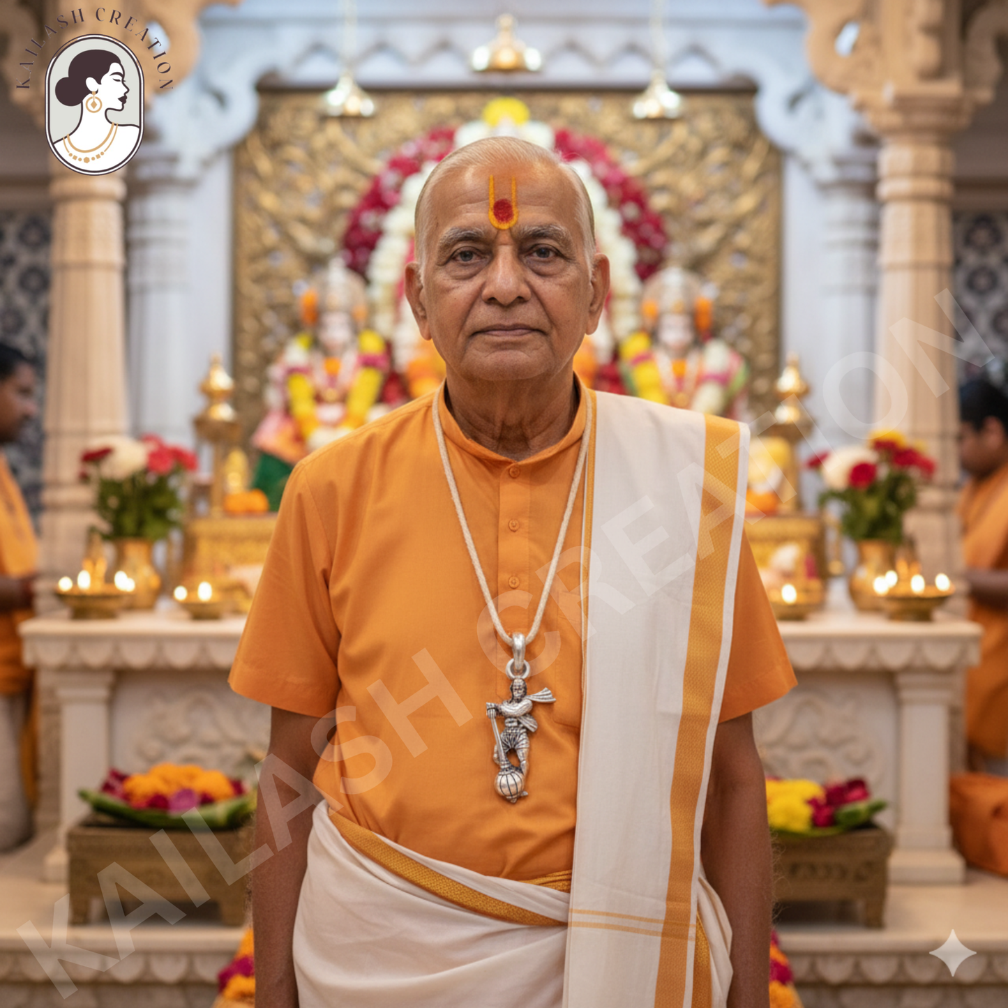 Anti Tarnish Stainless Steel Lord Mahabali Hanuman Ji Pendant for Boys and Men