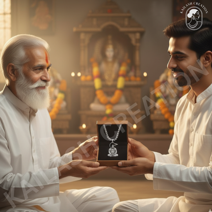 Anti Tarnish Stainless Steel Hanuman Ji Meditation Pose Pendant for Boys and Men