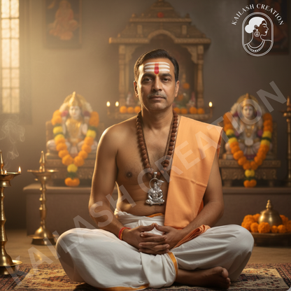 Anti Tarnish Stainless Steel Hanuman Ji Meditation Pose Pendant for Boys and Men