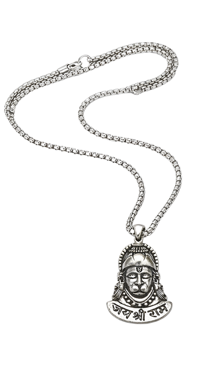Anti Tarnish Stainless Steel Bajrang Bali Design Pendant for Boys and Men