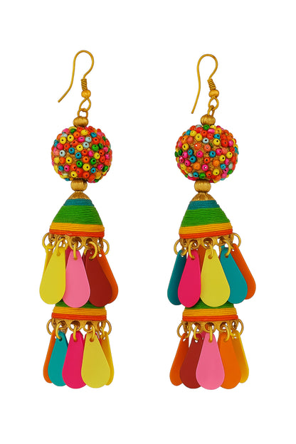 Multicolor Ethnic Jhumki Earrings for Women & Girls
