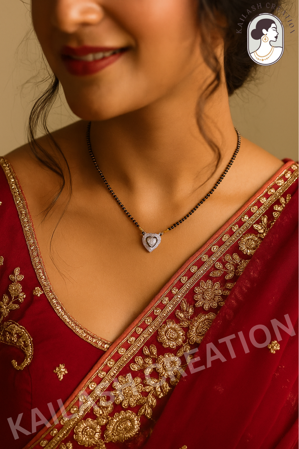 American Diamond 18 Inches Tanmaniya Mangalsutra Necklace for Women