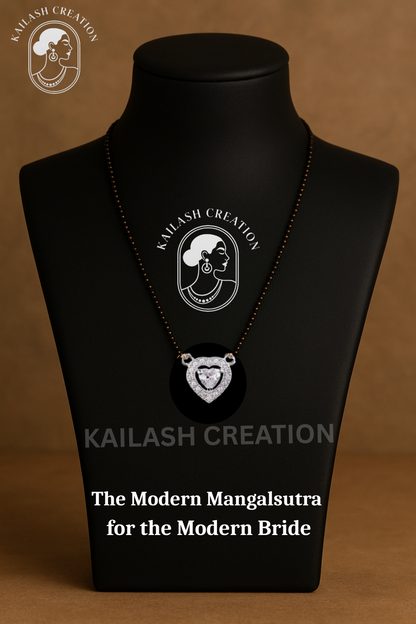 American Diamond 18 Inches Tanmaniya Mangalsutra Necklace for Women