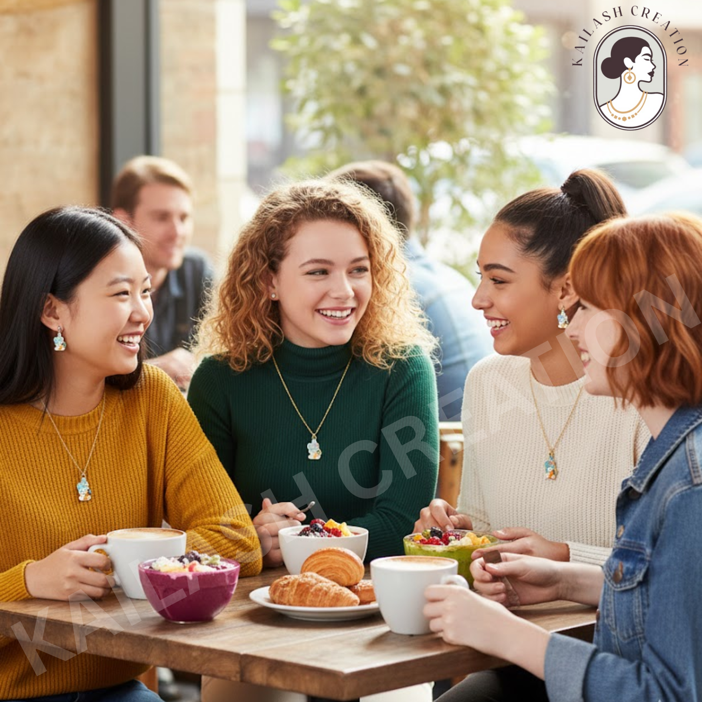 Bunny Carrot Love Necklace & Earrings Set for Girls – Cute Cartoon Jewelry for Kids