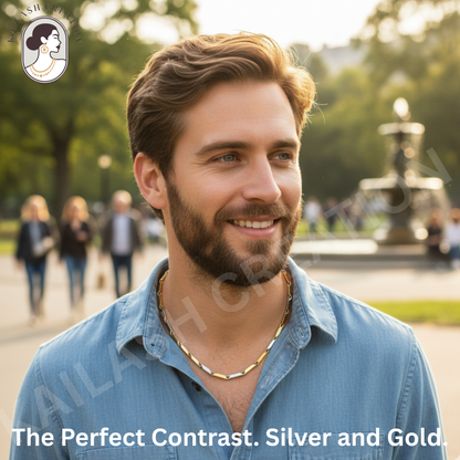 Anti Tarnish 316L Stainless Steel Rice Chain for Men and Boys