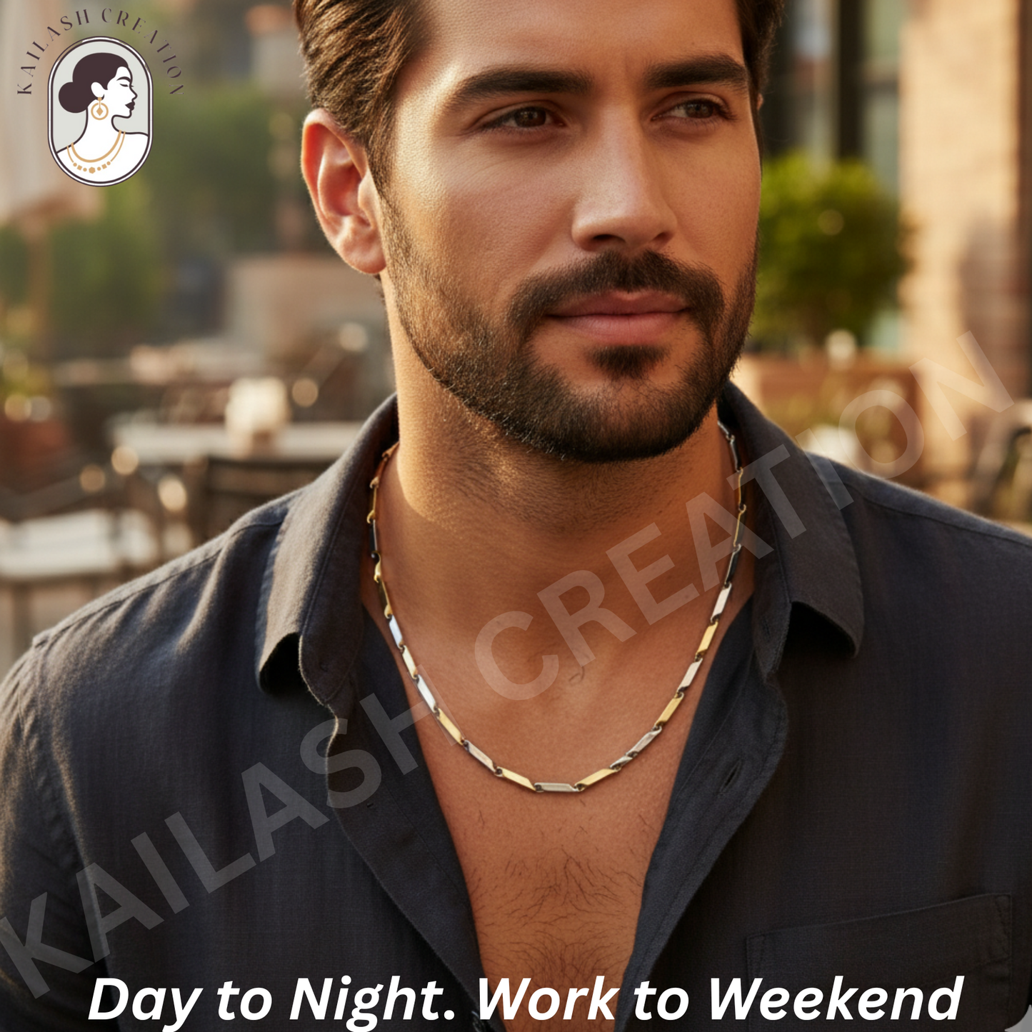 Anti Tarnish 316L Stainless Steel Rice Chain for Men and Boys