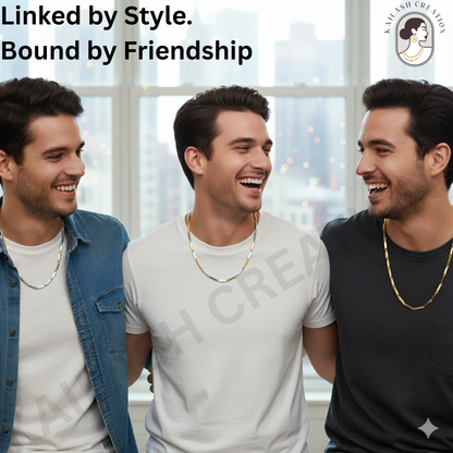 Anti Tarnish 316L Stainless Steel Rice Chain for Men and Boys