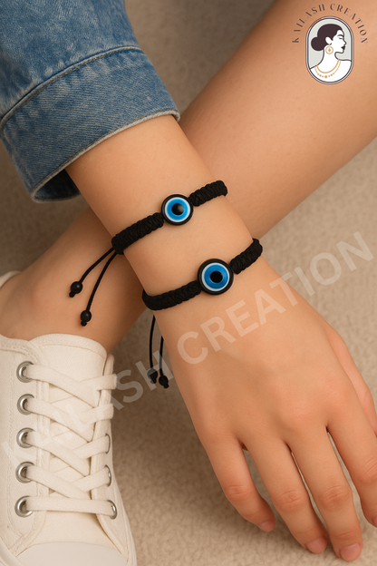 Evil Eye Adjustable Thread Anklet for women and Girls
