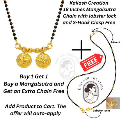 Saanvi Gold Twin Coin Mangalsutra