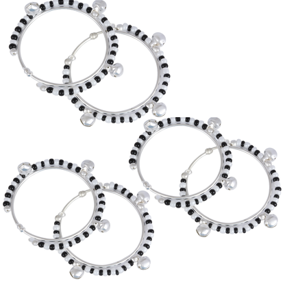 Baby Nazariya Bracelet Kada with Silver Ghungroo Charm