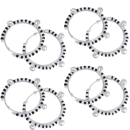 Baby Nazariya Bracelet Kada with Silver Ghungroo Charm