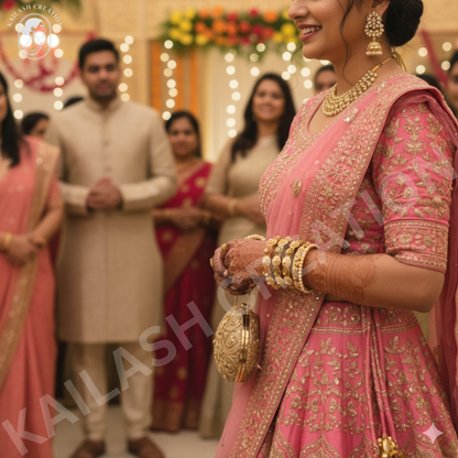 Gold Plated Pearl Rajwadi Pacheli Bangles Kada for Women and Girls (Pack of 4)