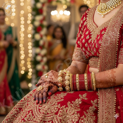 Gold Plated Pearl Rajwadi Pacheli Bangles Kada for Women and Girls (Pack of 4)