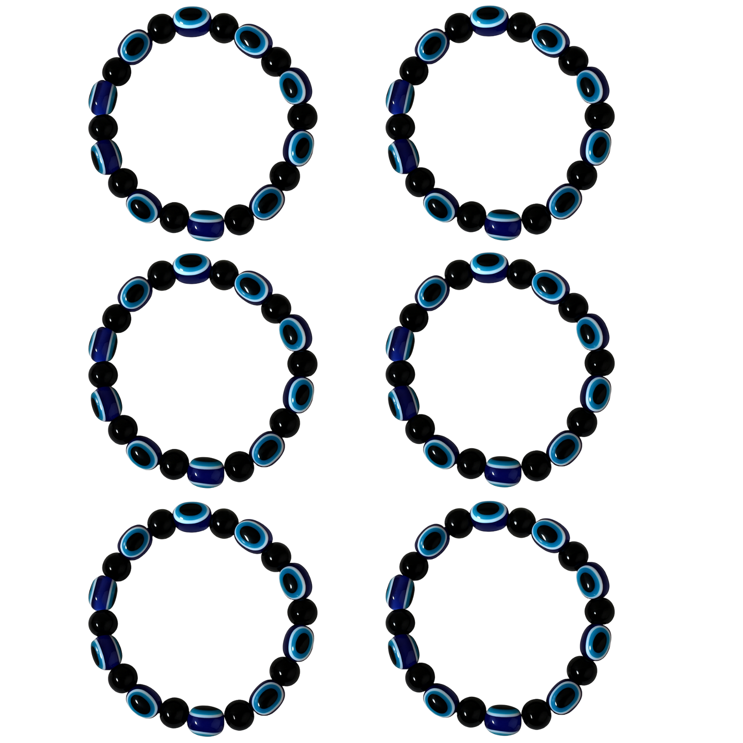 Black and Blue Evil Eye Bracelet for Men & Women