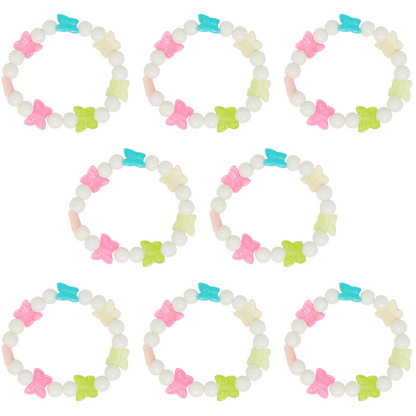 Kids Girls Colorful Butterfly Cute Beaded Bracelet