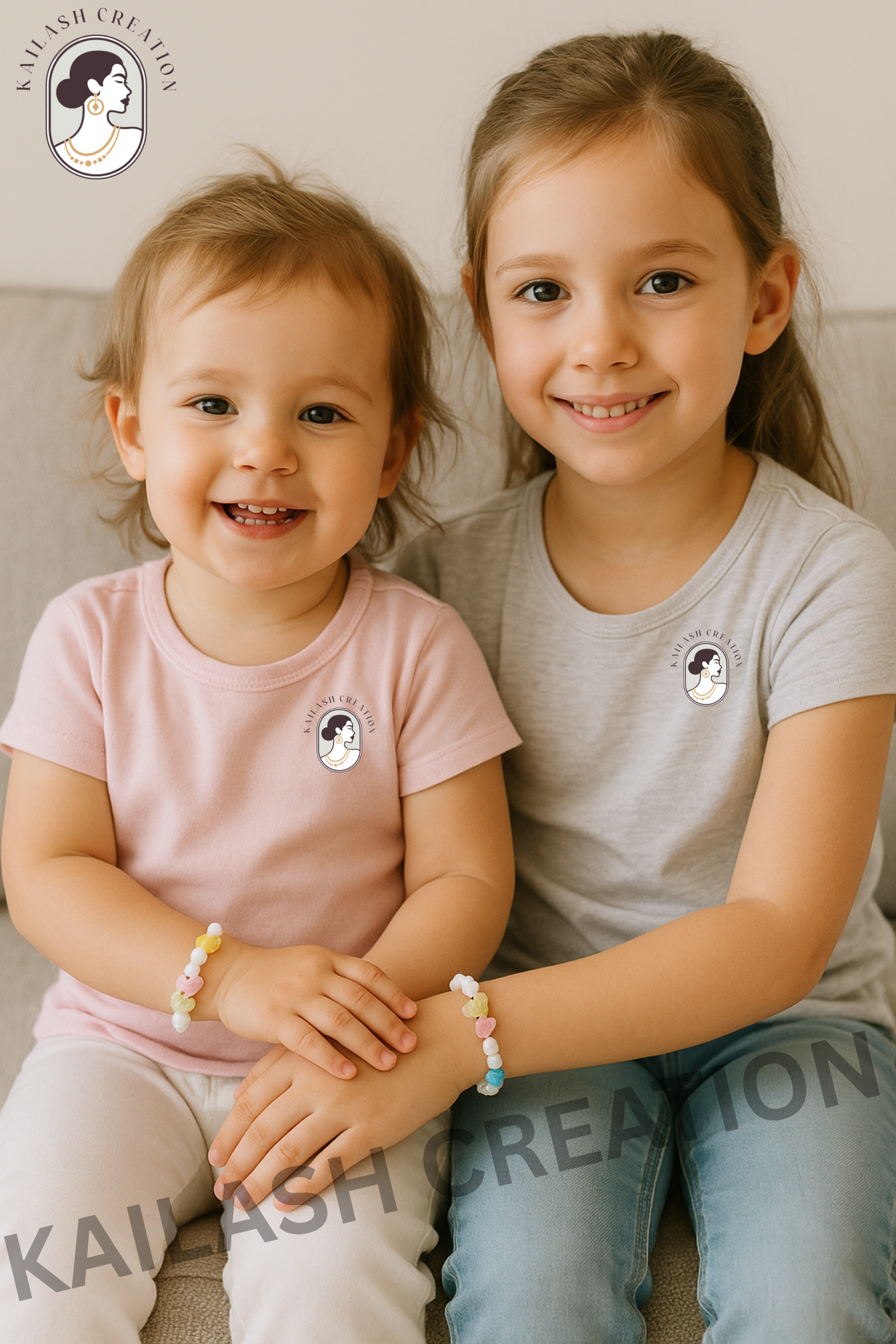 Kids Girls Colorful Butterfly Cute Beaded Bracelet