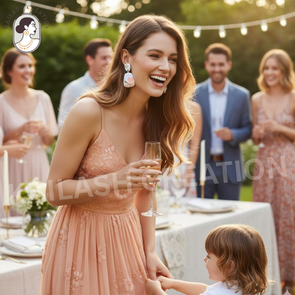 Floral Design Gold-Plated Contemporary Drop Earrings for Women & Girls