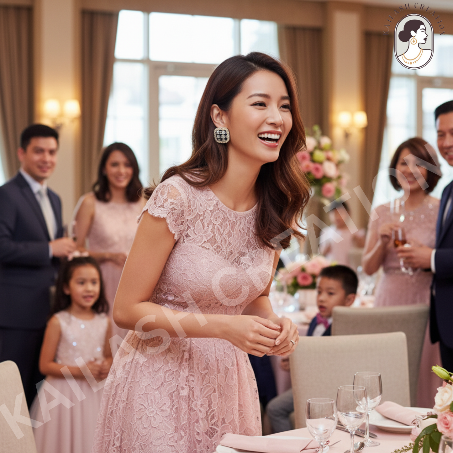 Vintage Diamond Romantic Korean Geometric Earrings for Women