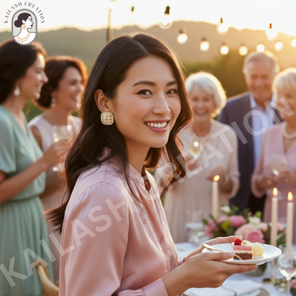 Vintage Diamond Romantic Korean Geometric Earrings for Women