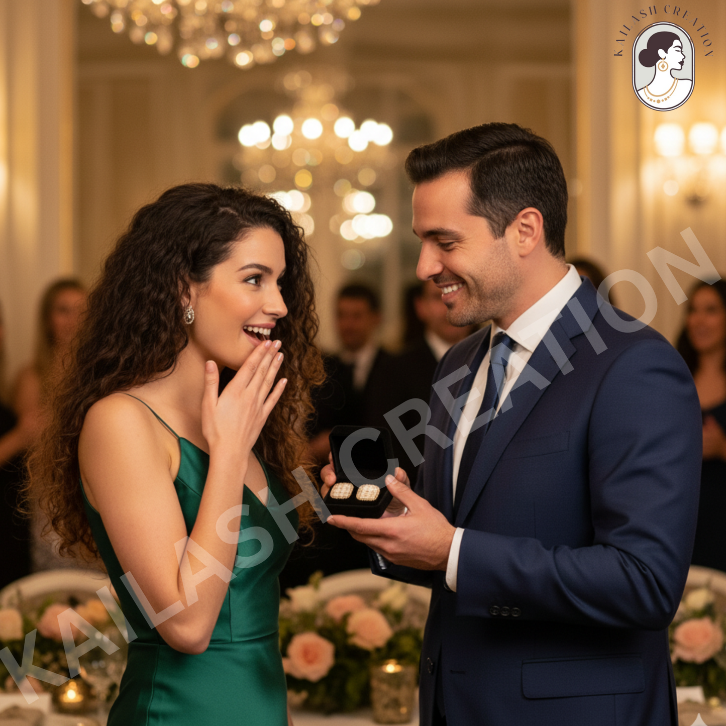 Vintage Diamond Romantic Korean Geometric Earrings for Women