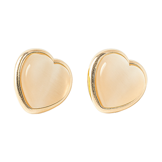 Heart Shape Stud Earrings for Women & Girls