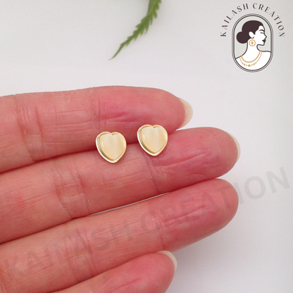 Heart Shape Stud Earrings for Women & Girls