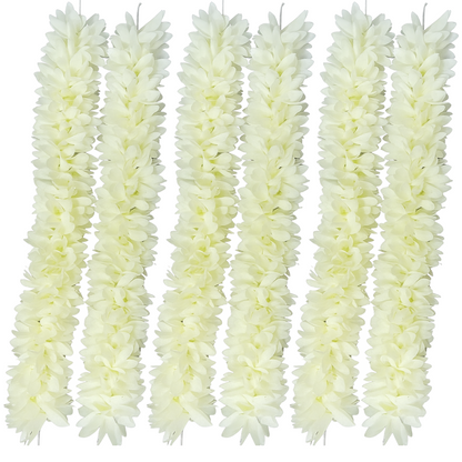 Reusable Artificial Mogra Flower Hair Gajra for Women - Off White - 15 Inches