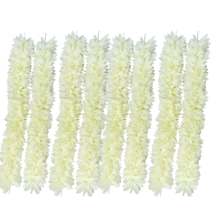 Reusable Artificial Mogra Flower Hair Gajra for Women - Off White - 15 Inches