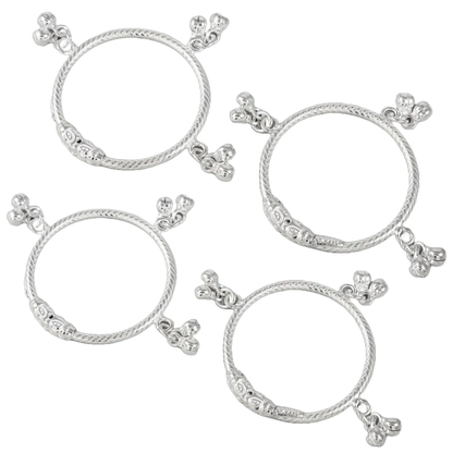 Silver Plated Baby Bracelet Pair for Kids and Newborns