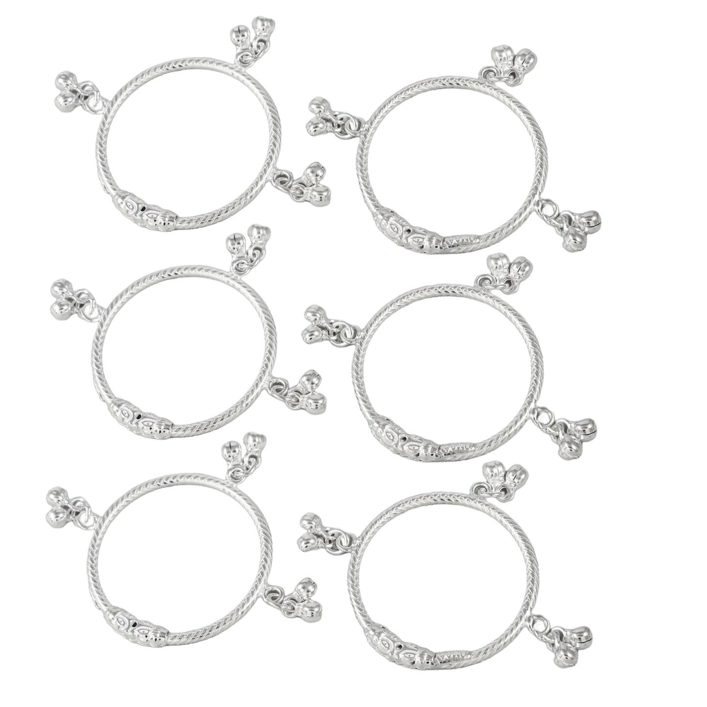 Silver Plated Baby Bracelet Pair for Kids and Newborns