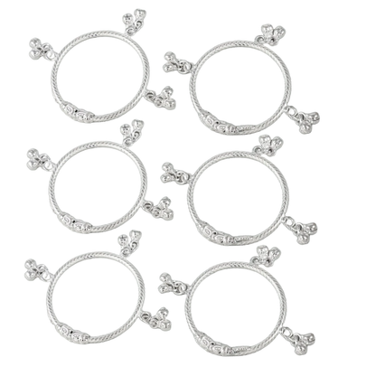 Silver Plated Baby Bracelet Pair for Kids and Newborns