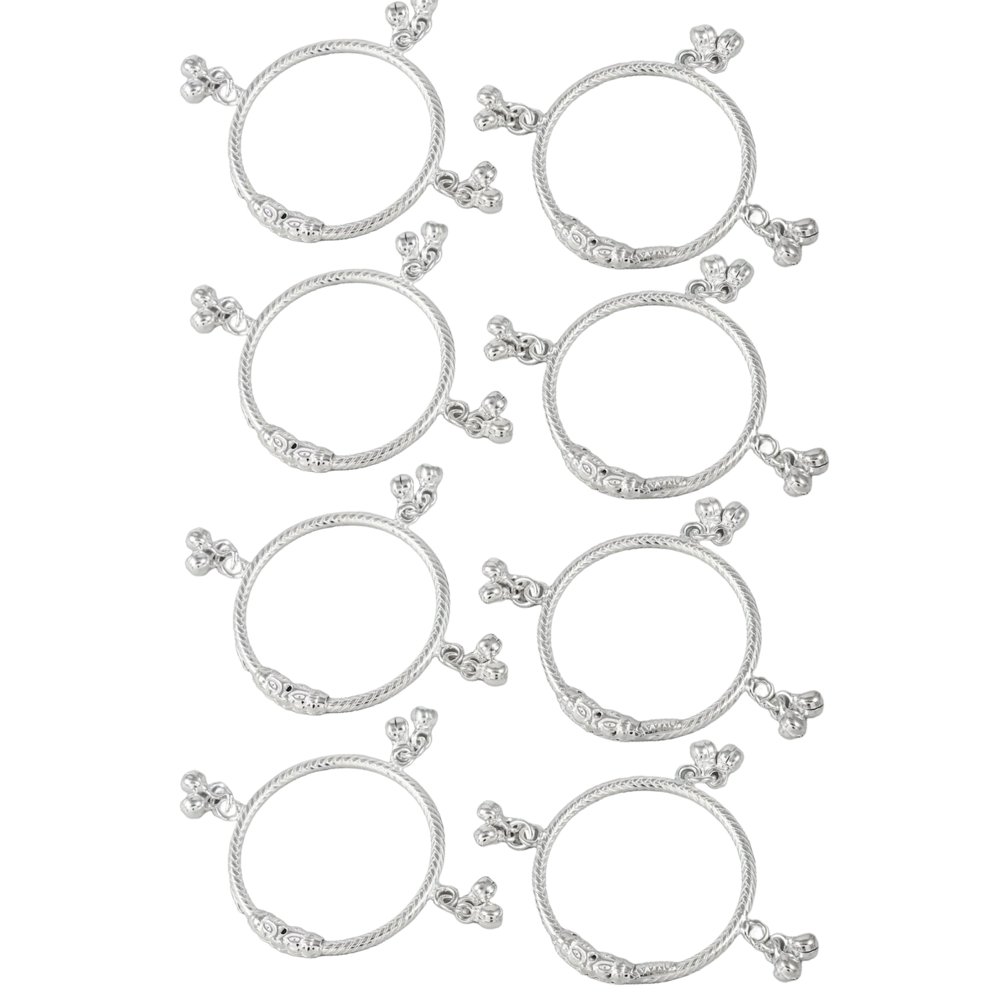 Silver Plated Baby Bracelet Pair for Kids and Newborns
