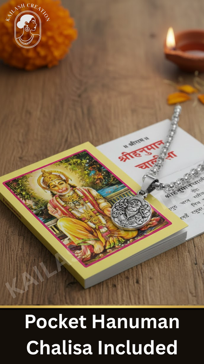 Anti Tarnish Stainless Steel Mahabali Dev Face Hanuman Ji Pendant for Boys and Men