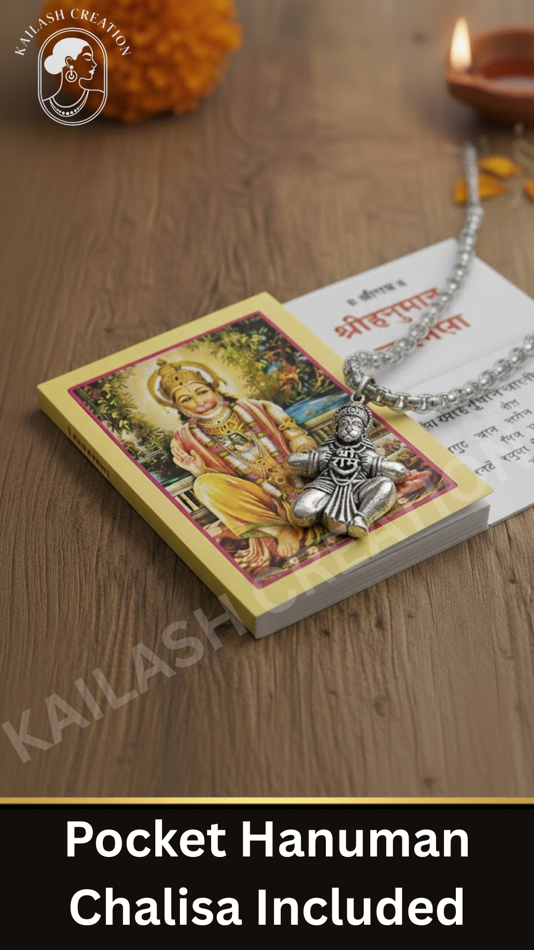 Anti Tarnish Stainless Steel Veer Hanuman Design Pendant for Boys and Men