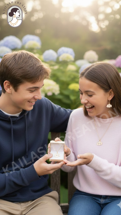 Cute Cloudy Smiles Necklace & Matching Earrings for Girls