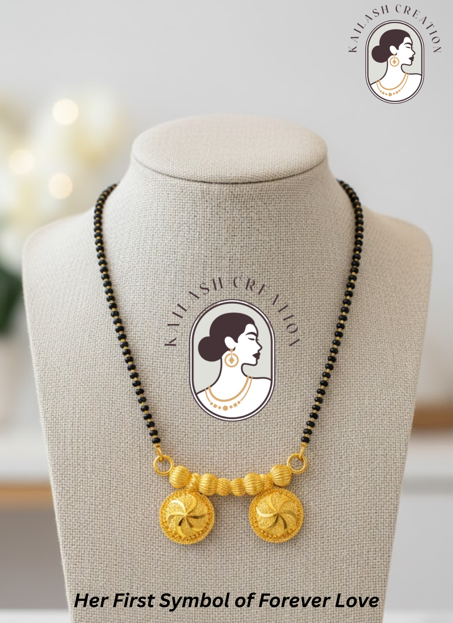 Saanvi Gold Twin Coin Mangalsutra