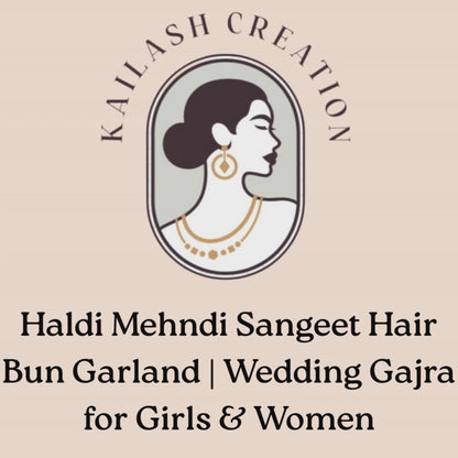 Reusable Artificial Mogra Flower Hair Garland for Women - Off White and Red - 15 Inches